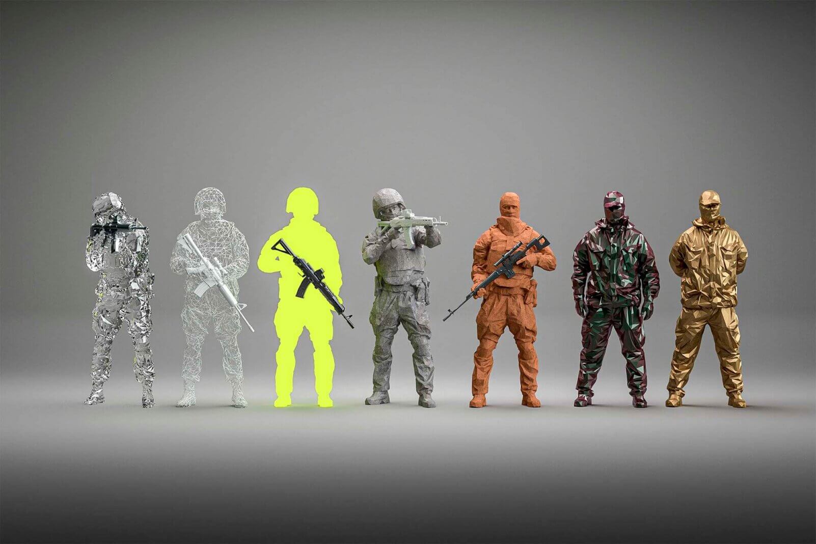 CGI Visualization of Special Forces Miniature Models by Studio Powers - An independent CGI Studio Based in Singapore Specializing In Product Visualization.